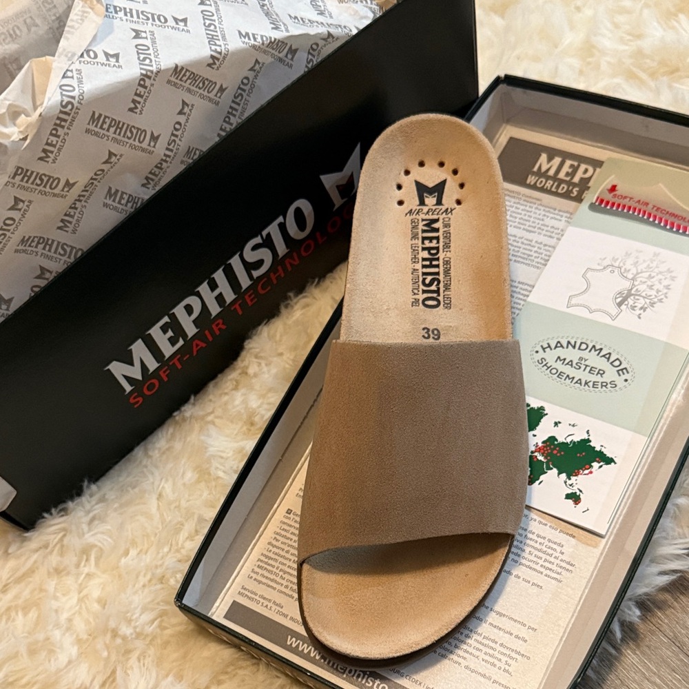 Mephisto WOMen's Brown Slide Sandals